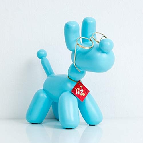 ZAMTAC Имитация на Животни Кунс Статуетка на Куче От Балон, Ръчно изработени Аксесоари За Дома в стил Северна Европа, L2972 - (Цвят: синьо)