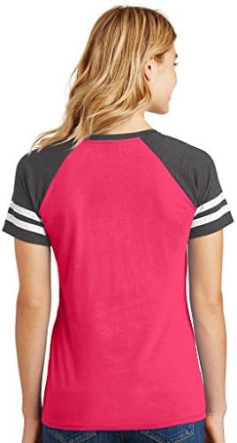 Женска тениска с V-образно деколте, Малък Хедър Диня / Хедър въглища