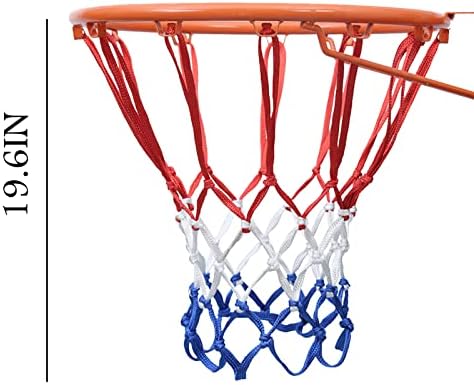 Баскетболни мрежи от 2 теми за тежки условия на работа на открито 19,7 инчов (6,7 унции) Защитена от слънцето