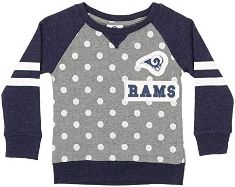 Връхни дрехи за малките момичета NFL (4-7 години) С логото на отбора и принтом на точки с дълъг ръкав Crew, Вариант
