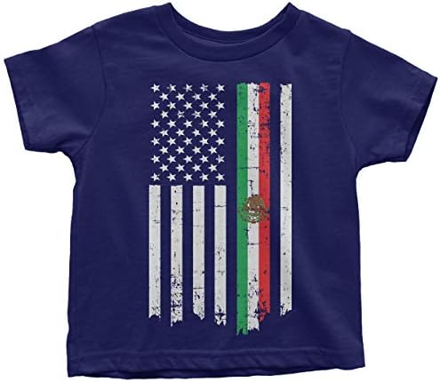 Тениска за деца с Мексиканско-Американски флаг Threadrock Kids