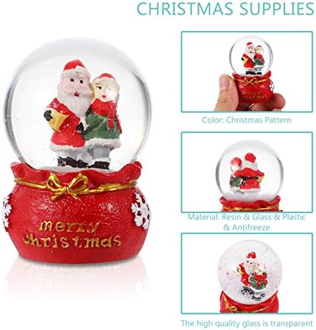 TOYANDONA Коледа Снежна Топка с подсветка на Дядо коледа, Снежен човек Кристална Топка на Базата на Смола Подаръци за децата