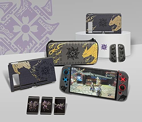 Калъф за носене на Nintendo Switch - Monster Hunter Rise MHR Edition, ултра-тънък твърд корпус, който е Съвместим