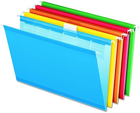 Висящи папки с файлове с повишен раздели Pendaflex Ready-Tab, Стандартен размер, Различни цветове, 6, Раздели, 25 / BX (42593)