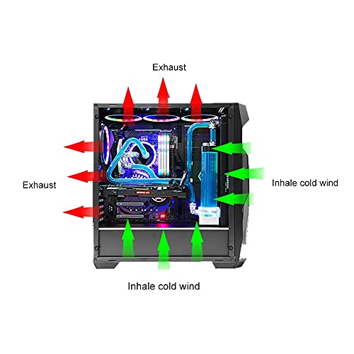 SDFGH 120 мм Вентилатор за Охлаждането на Компютъра RGB Корпус на Радиатора КОМПЮТЪР Регулируем Вентилатор Led Радиатор Цветни Фенове-Охладители за Компютър PC (Цвят: E)