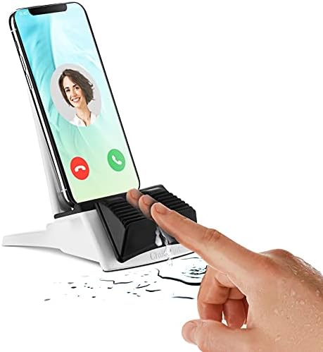Поставка за телефон CHIKCHAT / стойка за таблет със силикон подложка за изсушаване на пръстите | Специален държач за телефон