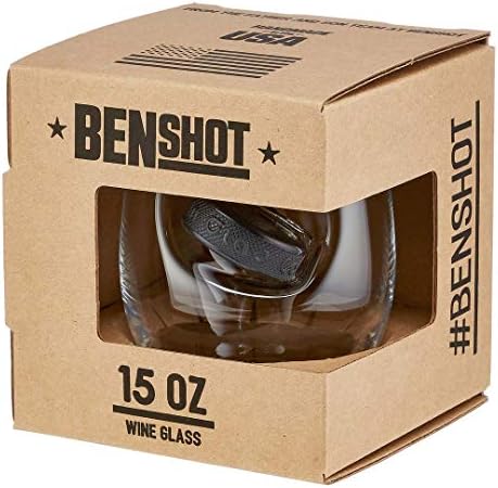 Чаша за вино BenShot с вградена хокейна шайба (15 унция)