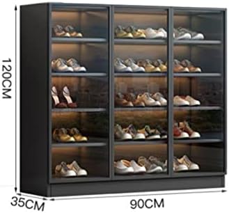 Шкаф за съхранение на обувки KIZQYN Стъклен Шкаф за обувки Врата на шкаф за входно антре на Вратата Балконный шкаф за съхранение