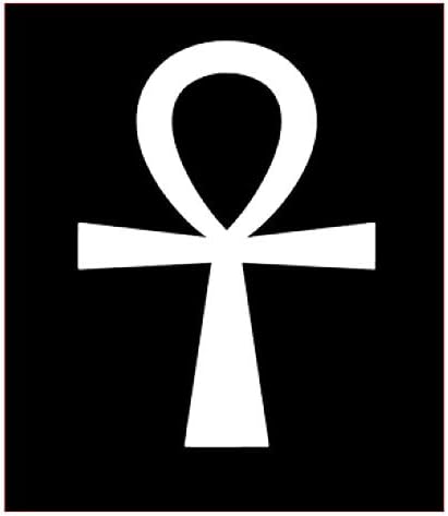 Символ Анкх, Языческая Египетски Вечен живот, Винил (опаковка от 2 броя) за автомобилна Броня, прозорци, лаптоп,
