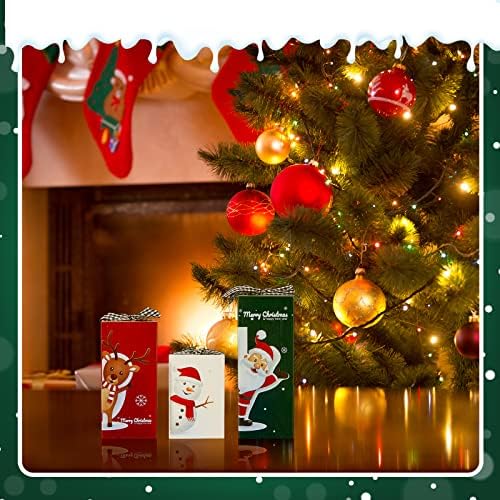 3 Бр. Коледен Декор на много нива за Табла, Централни Елементи на Коледната трапеза, Изкуствени Подаръци, Дървени