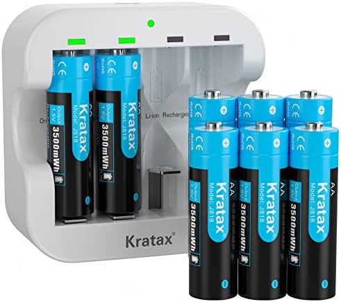 Акумулаторни батерии тип АА Kratax 1,5 В, усъвършенстване на литиева батерия тип АА голям капацитет капацитет 3500