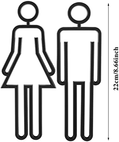 Знак за мъжката и женската баня, акрил самозалепваща се основа HQLESHUI, Надписи на Вратата на банята, Знаци за бизнес,