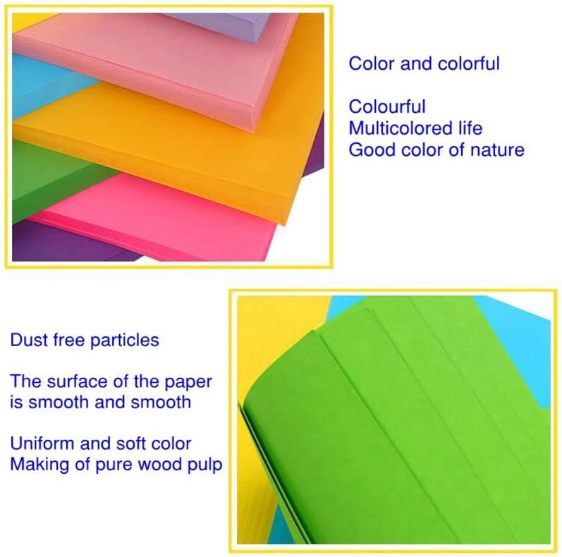 YFQHDD Оригами Квадратен Картон Голяма Двустранен Цветна хартия за детска градина Цветни Материали за рязане, ръчно изработени