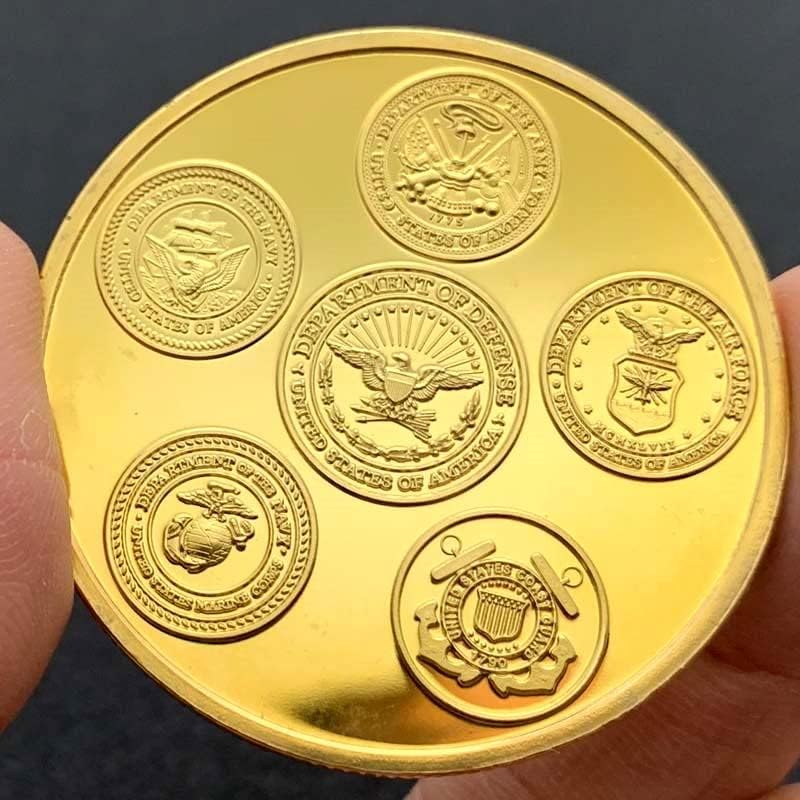 Пет Армии на САЩ Буря Позлатени Медальони с Колекционерска стойност на Монетата Игри Вълшебни Златни Монети Възпоменателни Монети