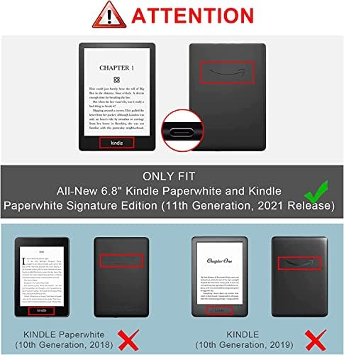 Калъф-поставка за 6,8 Kindle Paperwhite е на 11-то поколение и Signature Edition - с функция за автоматично включване