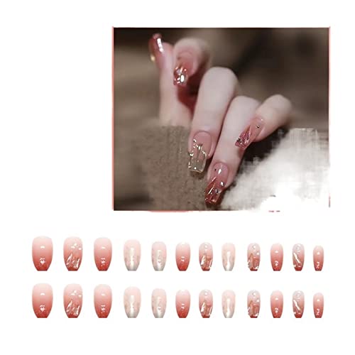 Кликнете върху ноктите 24 бр./кор. режийни ноктите червеникаво-кафяв на ноктите си, jelly лепило, подвижни носимые нокти (цвят: 3)