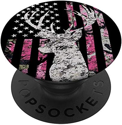 Buck Pink Камуфляжный Флаг За Лов на Елен PopSockets PopGrip: Замяна дръжка за телефони и таблети