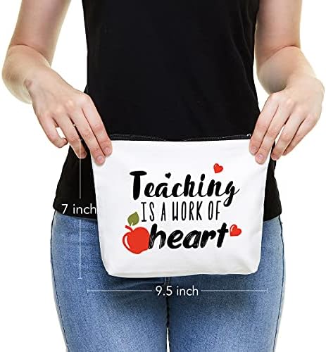 Ihopes Сладко Чанта с цип за благодарност на Учителите |е най-Добрата Чанта за Моливи за Учители, Козметична Чанта, Косметичка за Тоалетни принадлежности, Многофункци?