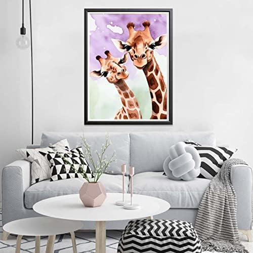 Sheehow 5D Комплекти Диамант живопис за възрастни Жирафа, Пълно Пробиване на Диамантения изкуството на Животните,