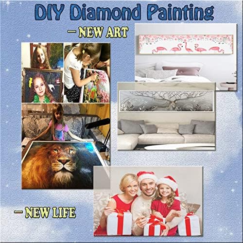 Комплекти за рисуване с Диаманти за възрастни, Сини цветя (5), Diamond Изкуство За Начинаещи, 5D Боята по Номера, Голяма Пълна Тренировка, Квадратни Диамантени Точки, Крис