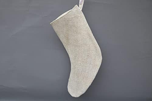 Коледен Отглеждане подарък за ВЪЗГЛАВНИЦА SARIKAYA, Бежови Чорапи, Коледни Чорапи от Коноп, Отглеждане Kilim, Отглеждане