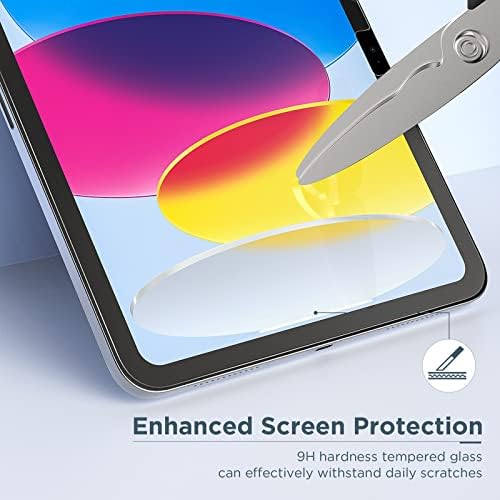 Защитно фолио TiMOVO [2], която е съвместима с iPad на 10-то поколение 10,9 инча 2022, Закалено стъкло за нова защитно
