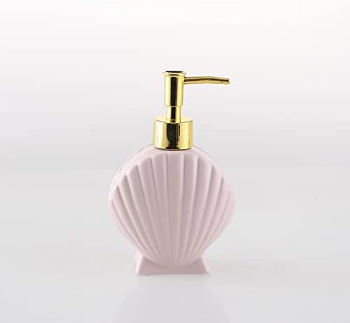 Опаковки Лосион FFNUM Опаковка на сапун под формата на мивки Бял / Розов Керамични Флакон за Лосион с Матирано Златист