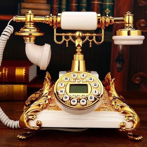 GaYouny Стационарни телефони Стационарен Телефон Ретро Телефон за Домашния Офис, Хол Украса на Масата Стил на Хола (Цвят: