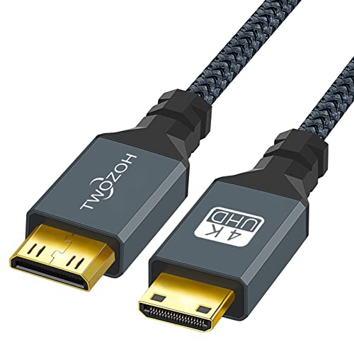 Кабел Twozoh (30 см/1 фут) Mini HDMI-Mini HDMI (тип C) Mini HDMI Male-Mini HDMI Male Кабел HDMI Mini Male-Male с поддръжка на