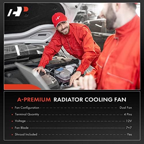 Вентилатор за охлаждане на радиатора на двигателя A-Premium в събирането, съвместим с Toyota Avalon 2013-2018,