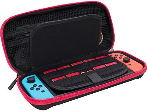 Калъф ButterFox за носене на Nintendo Switch, 18 Притежателите на игрални Касети, Голяма Чанта за аксесоари - Червено /Черно