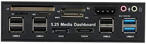 Многофункционално USB 3.0 Hub e Порт Вътрешна арматурното табло, КОМПЮТЪР Медии Преден Панел за Карти памет MS CF