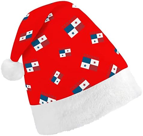 Панамския Флаг Забавна Коледна Шапка на Дядо Коледа Шапки и Къси Плюшени с Бели Ръкавели за Коледното Празнично Парти Украса за Доставка