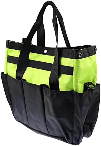 Чанта за съхранение на градински инструменти Clzemo, здрав органайзер за градински инструменти, голяма чанта-тоут с 8 джобове и регулируема каишка, преносими чанти за