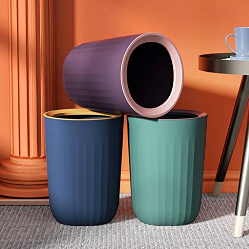 ZHAOLEI Творчески Прост Скандинавски кофа за Боклук Дневна Спалня Проста Баня Офис Без капак кофа за Боклук за дома (Цвят: C)
