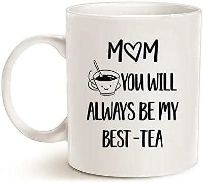 Кафеена чаша MAUAG за Деня на майката, мамо, ти винаги ще бъдеш най-добрата ми-Чаша за чай, коледни подаръци за мама, бялата