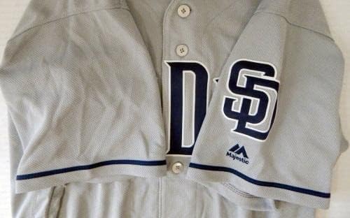 -19 San Diego Padres Blank Game Освободен Сива Риза 42 SDP1227 - Използваните В играта Тениски MLB