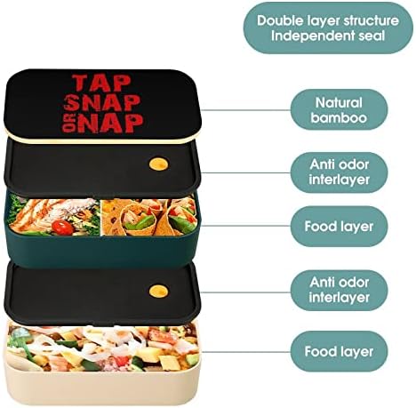 Snap Tap Или Nap Бразилско Джиу-джицу Bento Обяд Бокс Херметични Контейнери за храна Bento Box с 2 Отделения за Пикник