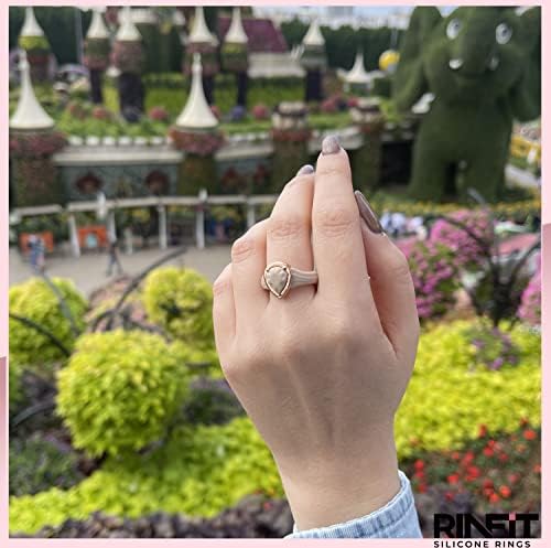 Дамски силиконови пръстени Rinfit - Халки за Годеж или Обещания за Нея - Женски силиконови пръстени ангажимент -