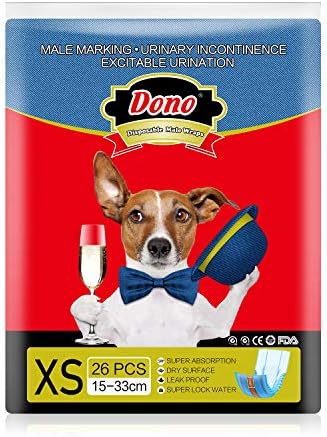 Пелени за еднократна употреба за Кучета Dono Дънки За кучета-мъжки кучета Супер Абсорбиращи Меки Пелени за домашни