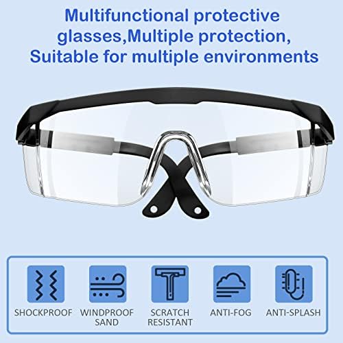 Queekay 20 Чифта Защитни Очила Предпазни Очила Против Прах Защитни Очила, на върха на Очила за Защита на