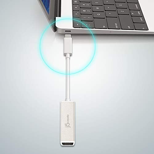 j5create USB C-адаптер за Дисплей - конвертор 4k @ 60Hz, USB Type C за да се свържете към конектора DisplayPort,