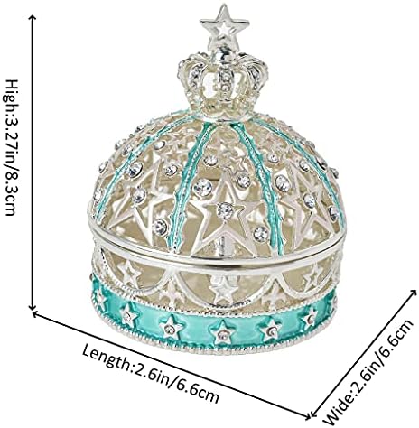 FJ FENGZHIJIE Silver Royal Crown Скоростна Реколта Златар Кутия, Подарък Органайзер Короната Домашен Античен Декор