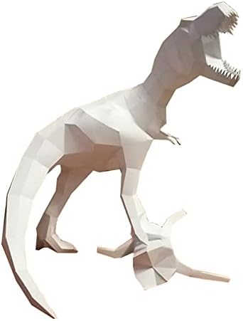 Рев на тиранозавър рекс Rex 3D Оригами Пъзел Геометрична Книжен Модел за направи си САМ Украса на Дома Креативна Хартиена Скулптура Ръчно изработени Хартиен Трофей