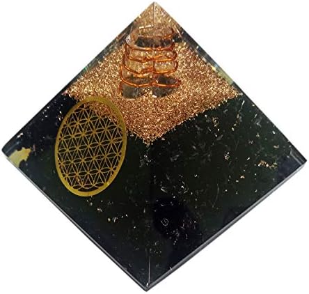 Пирамида на Оргона Голям Кристали Турмалин Генератор на Енергия, Защита От електромагнитни Смущения Медитативно Изцеление
