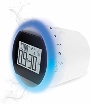 Lexibook от Сензор Пробуждающий Обонятелният alarm clock, Релаксиращ, Лампа, FM-радио, Работи на батерии или USB-кабел, Бял / Черен, CS100