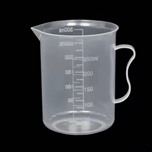 Мерителна чаша от Полипропиленови пластмаса с Класификация, Прозрачен за течности за Лабораторна Кухня (250 мл)