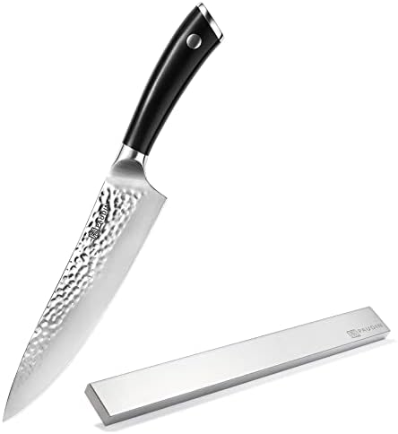 Нож на главния готвач PAUDIN 8 Инча и Магнитен Държач за Нож за стена