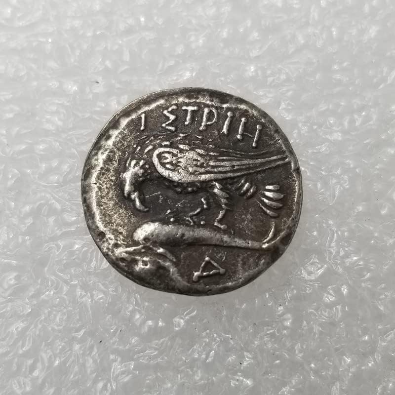 Старинни Занаяти Гръцка Монета С Медна Сребърно Покритие Состаренный Сребърен Долар Сребърен Кръг #77
