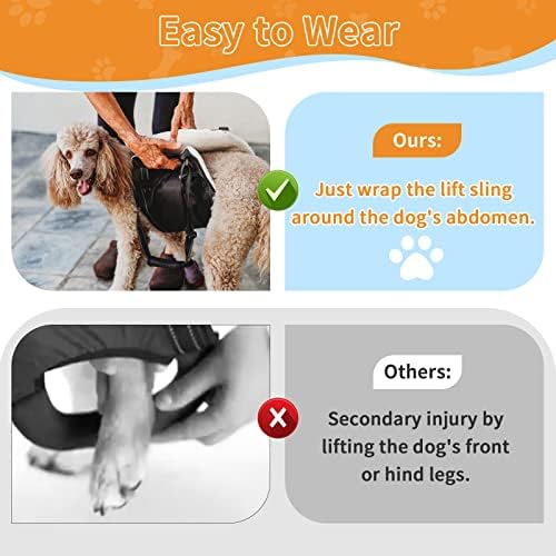 Шлейка за повдигане на кучета LOOBANI (Средно за подкрепа на цялото тяло)